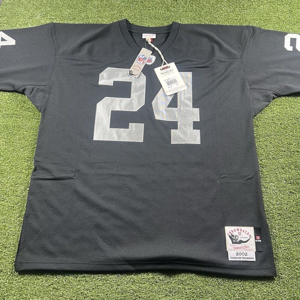 100% Authentic Charles Woodson Mitchell Ness 2002 Oakland Raiders Jersey 2XL
